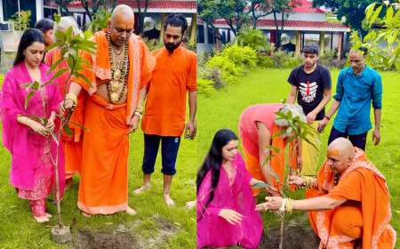 Shanaya Sharma Joins Environment Baba in Tree Drive