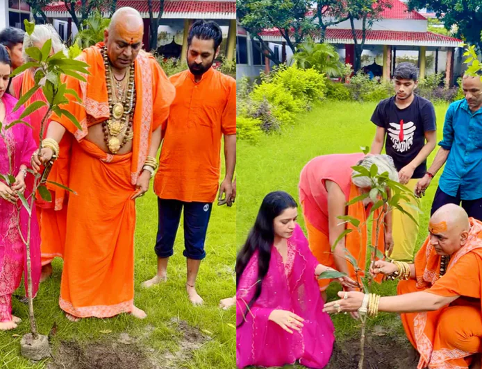 Shanaya Sharma Joins Environment Baba in Tree Drive
