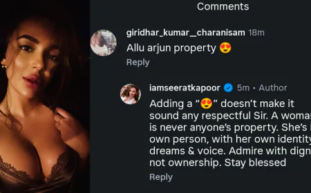 Seerat Kapoor's Powerful Reply to Fan Calling Her 'Actor's Property'
